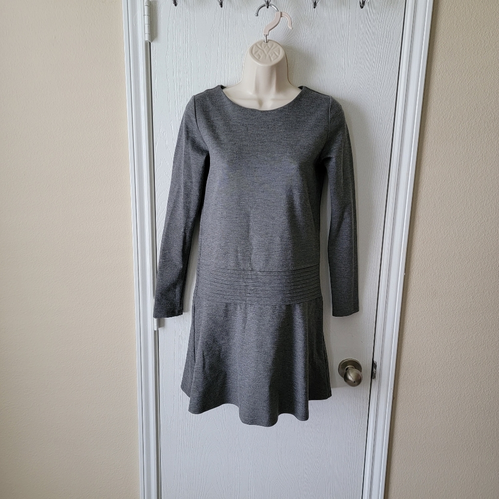 Vince Drop Waist Tuxedo Dress